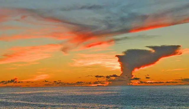 Sunset over the ocean from Sunset Beach
