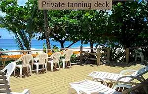 Private tanning area on the deck facing the ocean